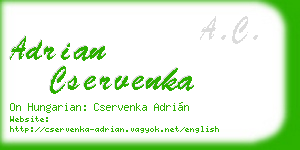 adrian cservenka business card