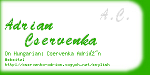 adrian cservenka business card